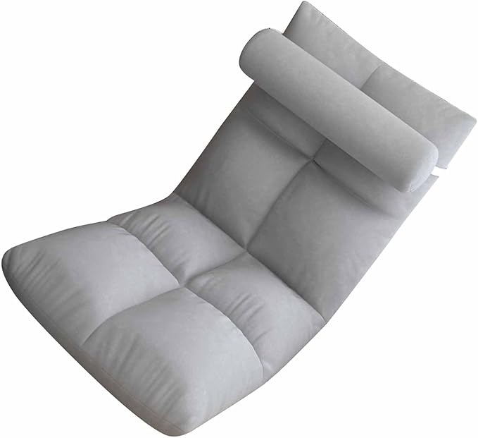 Denash Foldable Floor Lazy Sofa with Lumbar Pillow 5 Adjustable Positions Chaise Lounger Sofa with Back Support Soft Bean Bag Sofa Bed Floor Sofa for Home Living Room Bedroom