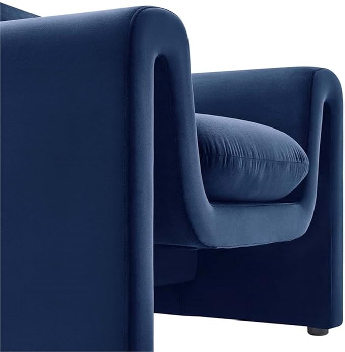 Modway EEI-6576-MID Waverly Performance Velvet Armchair Midnight Blue