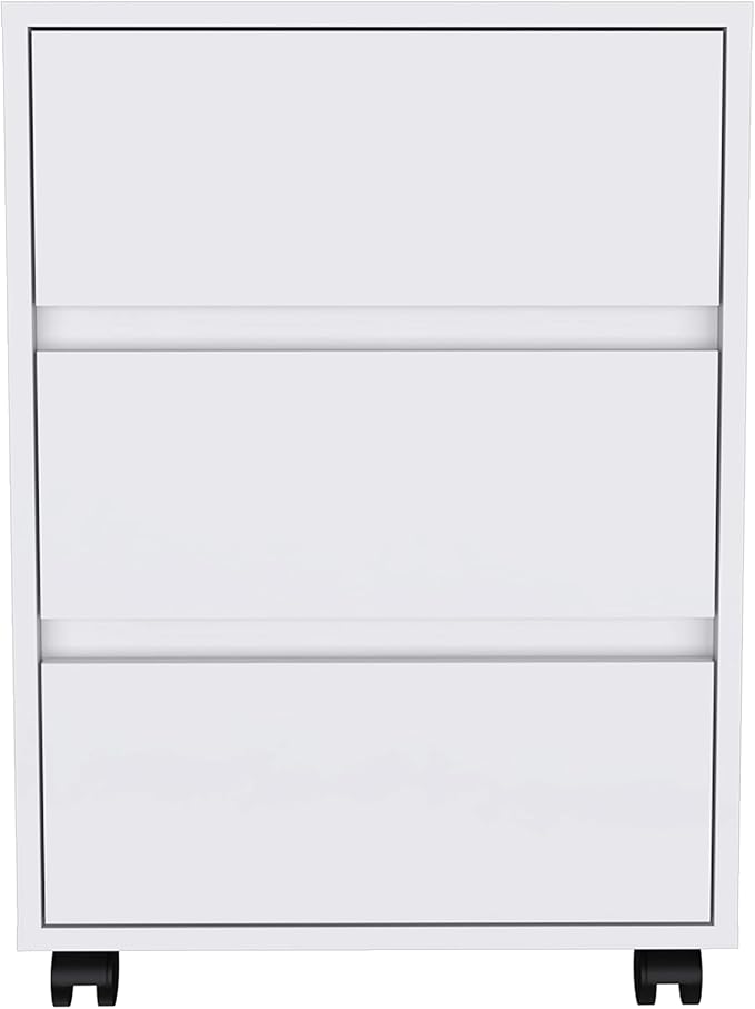 Vienna Mobile Filing Cabinet with All Metal Hardware Roller Blade Glide and Three Drawers. for Office