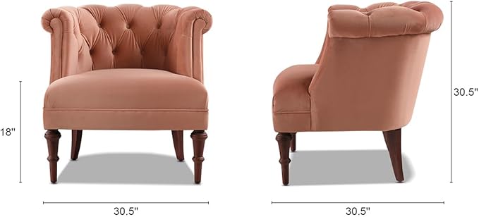 Jennifer Taylor Home Katherine Velvet Tufted Living Room Accent Chair