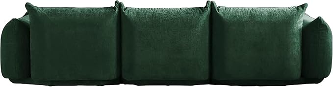 JACH 103 L-Shaped Sectional Sofa Modular Minimalist Chenille Sofas Couches Luxury Modern Couch with Reversible Chaise Ottoman for Living Room Apartment Green
