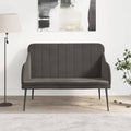 Dark Gray Velvet Loveseat Sofa with Adjustable Armrests Modern Contemporary Fabric Upholstered Furniture for Living Room Durable Steel Frame and Plywood Medium Design