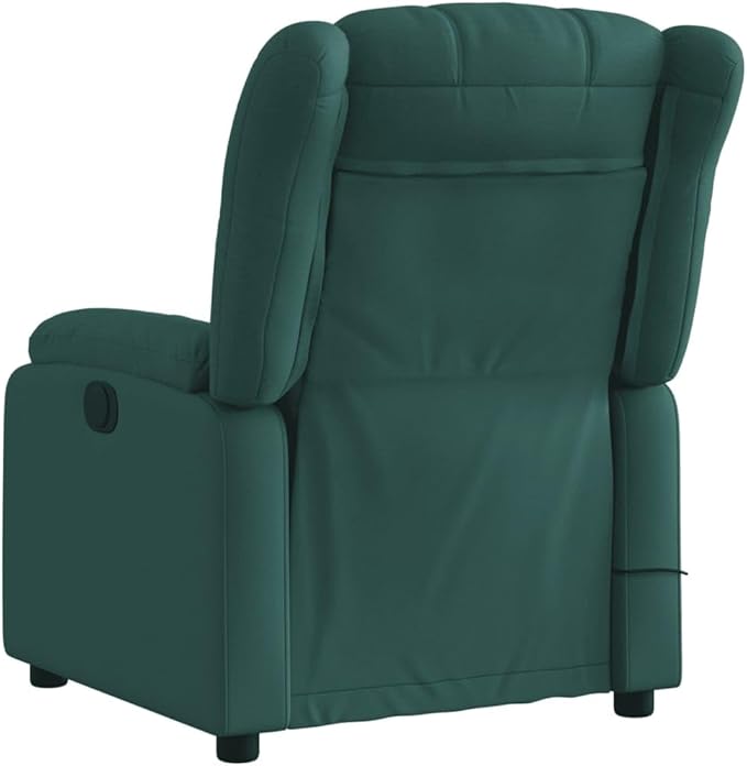 Floor Chair Arm Chair Living Room ChairsSleeper Sofa Massage Recliner Chair Dark Green Fabricfor Apartment Living and Home Office