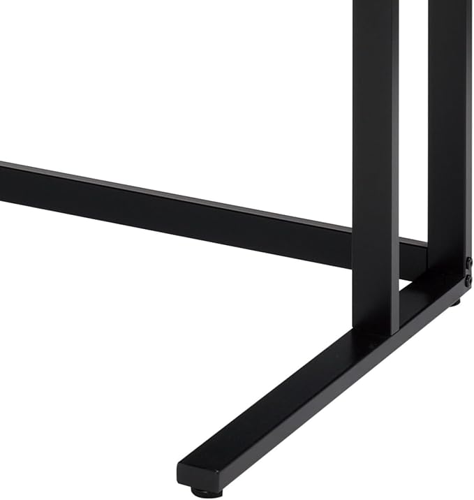 Industrial Home Office Desk Heavy Duty Computer Desk with Black Metal Frame for Small Space Multi-Functional PC Laptop Desk Work Table with USB Ports for Reading Writing Walnut+Black