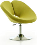 Manhattan Comfort Perch Mid Century Modern Living Room Wool Blend Adjustable Accent Chair 27.36 Set of 1 Green