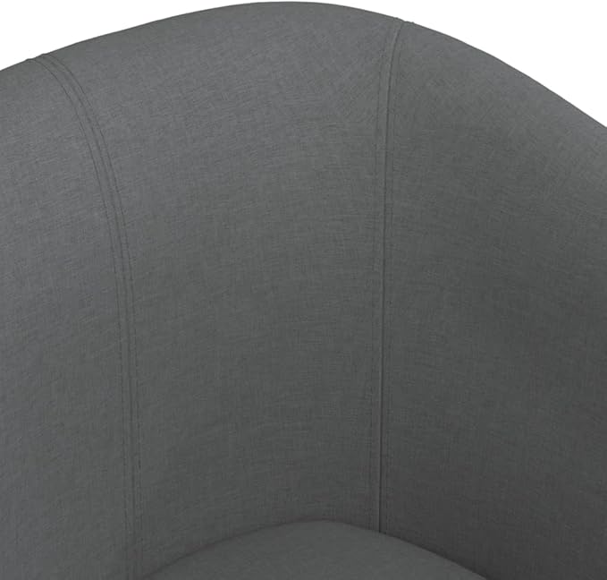 vidaXL Tub Chair - Dark Gray Fabric Accent Armchair for Living Room Bedroom Office - Comfortable High-Density Foam Durable Plywood and Pinewood Frame