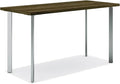 HON Coze Home Office Desks Sturdy Table Computer Desk 42 Walnut Top Silver Base