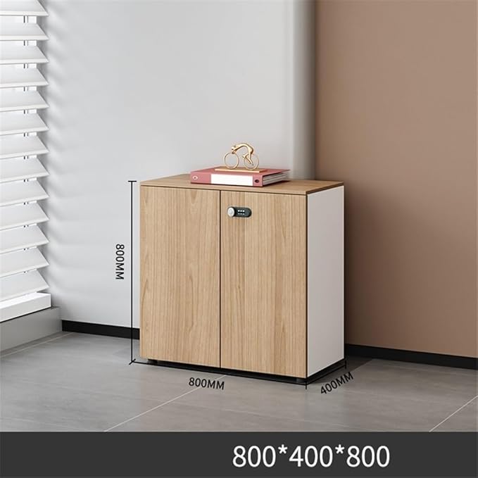 File Cabinets Office Storage Short Cabinet File Double Door with Lock Wooden Data File Storage Cabinets