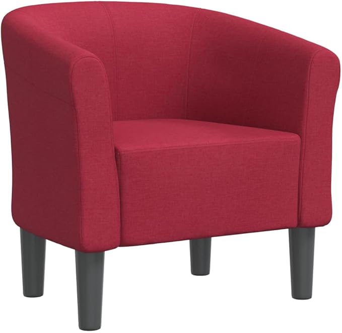 Floor Chair Arm Chair Living Room ChairsSleeper Sofa Tub Chair Wine Red Fabricfor Apartment Living and Home Office