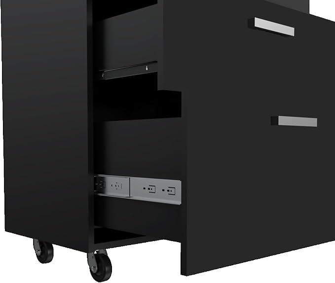 Hassyee Office Spacious Three Drawers Mobile File Cabinets with Durable Casters for Easy Mobility Multifunctional Display Storage Cabinet for Primary Living Space