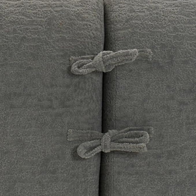 DEINPPA L Shape Modular Couch 3-Seater Chenille Comfy Couch with Throw Pillows Modern Cloud Sofa for Living Room Apartment-Light Gray