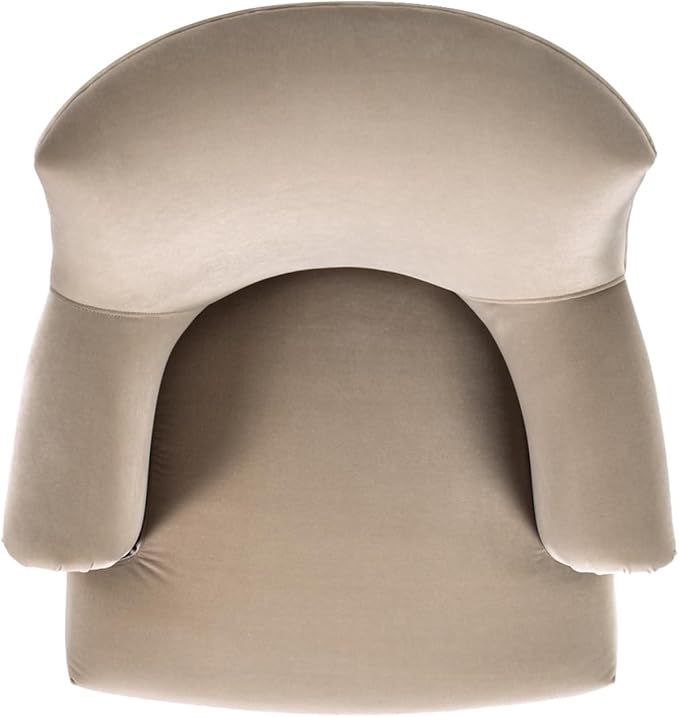 Jennifer Taylor Home Eloise 30 Pleated Sock Arm Living Room Accent Armchair Mink Beige Performance Velvet