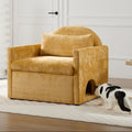 Single Sofa ChairModern Chenille ArmchairLounge Chair with Cat DedYellow Chairs for Living Room BedroomRemovable Washable Covers