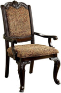 Modern Armchair Living Room Chair - Transitional Style Cherry Brown Finish Comfortable Seating