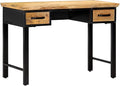Computer Home Office Desk 43.3 Small Desk Table with 2 Drawers Industrial Style Wood Study Writing Table Laptop Stand Console Table for Space Saving Design Rustic