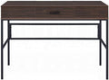 Oak &amp Black Writing Desk with USB Port - Computer Desk for Home Office