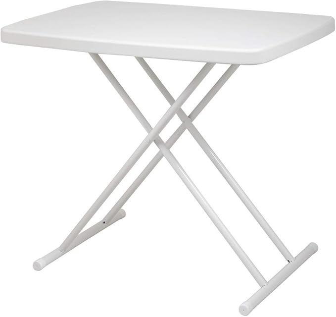Folding Table Writing Desk with Adjustable Height for Study Office Home Use