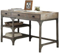 Maykoosh Desk with Drawers Weathered Oak Finish Metal Base - Home Office