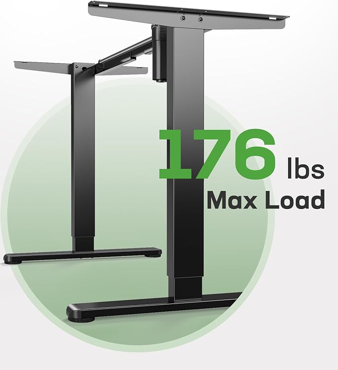Marsail Standing Desk FrameElectric Standing Desk Legs with Powerful MotorHeight-Adjustable Desk Leg with 176 lbs Max Load for Various DesktopsStand up Desk Legs with 4 Memory PresetsFrame Only