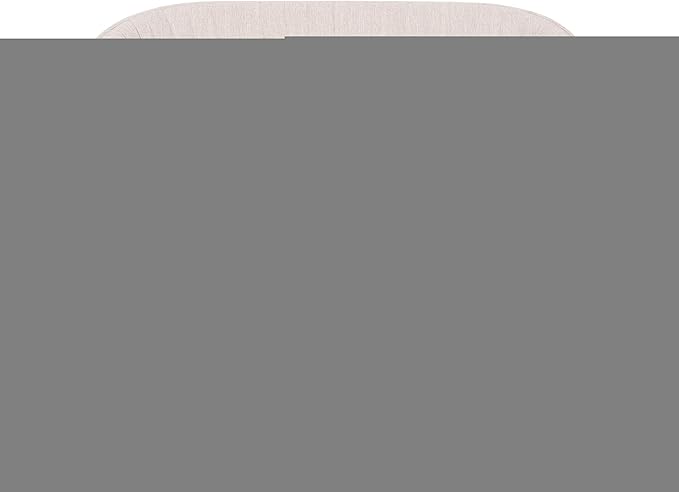 Beige Fabric Loveseat Sofa - Mid Century Modern Channel Stitched Design with Brown Rubberwood Legs for Living Room Bedroom Foyer