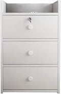 File Cabinet Office Filing Cabinet with Lock Three-Tier Drawer Cabinet Information Cabinet Under Desk Storage(Color:C)