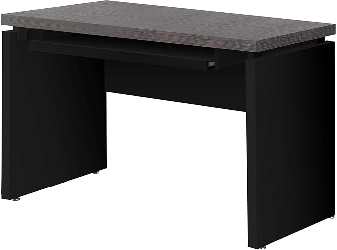 Computer Desk Home Office Laptop 48 l Work Black and Grey Laminate Contemporary Modern