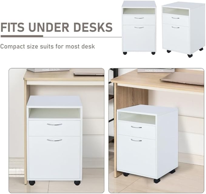 File Cabinet on Wheels Filing Cabinets with Storage Shelves Home Office Mobile File Cabinet Printer Stand Storage Under Desk Filing Cabinet Rolling File Cabinet Printer Stand 15.7W x 13.8D x 23.6H