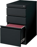 STAPLES 3-Drawer Vertical File Cabinet Letter Size Documents Lockable 19.88 D x 15 W x 27.75 H Black