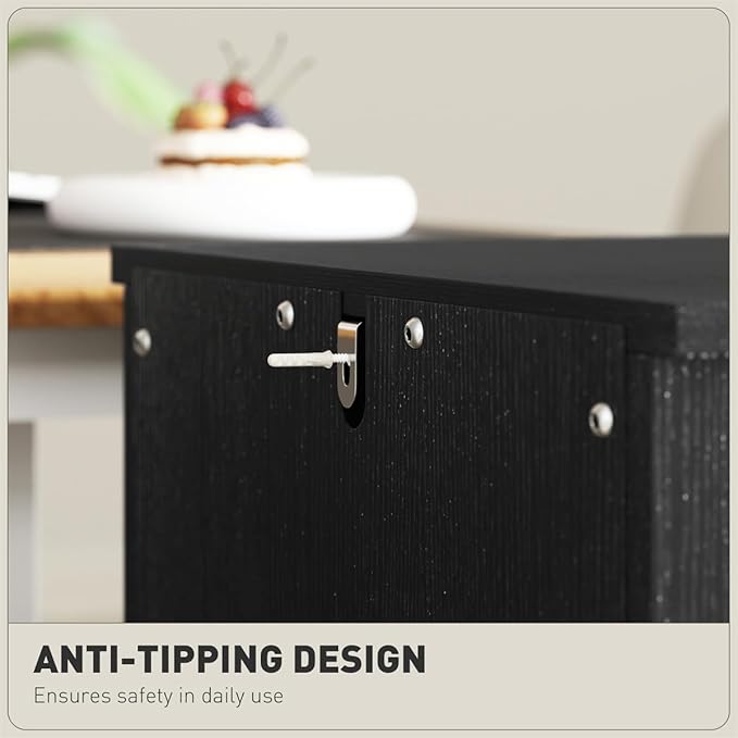Modern File Cabinet with Barn Door Design for Home Office Storage – Two-Drawer Organizer with Smooth Gliding Slides and Safety Anti-Tip Feature