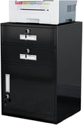 File Cabinet Under The Desk Storage Storage Cabinet with Lock Drawer Cabinet File Data Cabinet Tin File Cabinet (Color : Black)