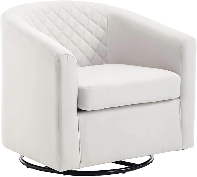 Modern Style Swivel Barrel Accent Chair with 360° Rotation and Armrests Ideal Seating Solution for Living Room Bedroom and Reading Corner