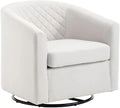 Modern Style Swivel Barrel Accent Chair with 360° Rotation and Armrests Ideal Seating Solution for Living Room Bedroom and Reading Corner