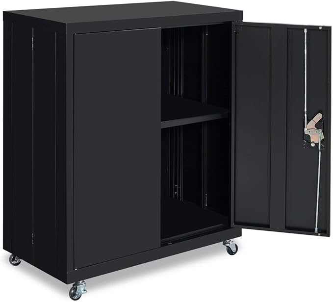 1 Shelf Metal Filing Cabinet Storage File Cabinet with Lock for Home and Office