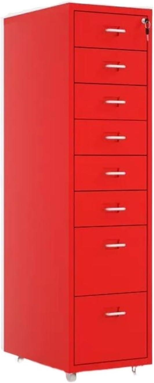 File Cabinet Cabinet Under Desk Cabinet with Lock Mobile Drawer Cabinet 3/5 /8 Drawers Storage Data Cabinet (Size : 8F)