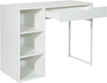 OSP Home Furnishings Ravel 40-Inch Wide Writing Desk White