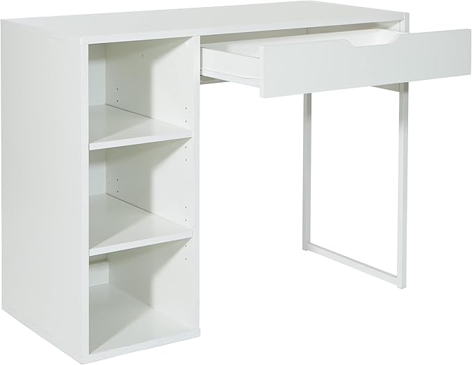 OSP Home Furnishings Ravel 40-Inch Wide Writing Desk White
