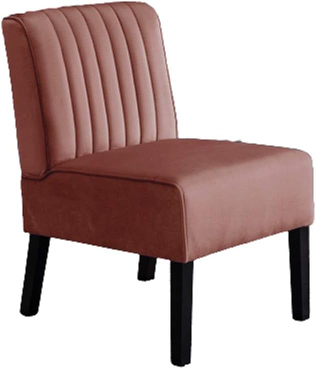 Mid Century Modern Accent Chairs Set of 2 with Minimalist Design Elegant Velvet Upholstery and Solid Wood Legs Ideal for Living Room or Bedroom Rose