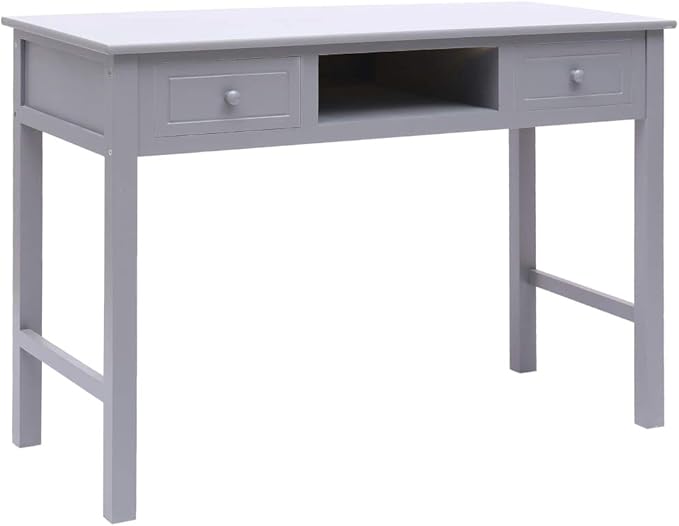 Computer DeskHome Office DeskStudy Writing Table for Home Office Modern Simple Style DeskWriting Desk Gray 43.3x17.7x29.9 Wood