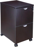 Mocha Mobile Pedestal Compact Storage Solution with Lockable Drawers Sleek File Cabinet Rolling Organizer for Home Desk Workstation Smooth Gliding Utility Drawer Office Supply Organizer