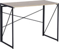 Homy Casa 39.4 Inch Foldable Laptop Desk Space-Saving Computer Table with No Assembly Required Sturdy Metal Frame Minimalist Design for Home Office Study or Small Spaces Oak