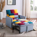 Sleeper Sofa Bed 3-in-1 Convertible Chair Bed Multi-Functional Sleeper Chair Soft Teddy Fabric for Living Room Apartment Office (Color-Velvet)