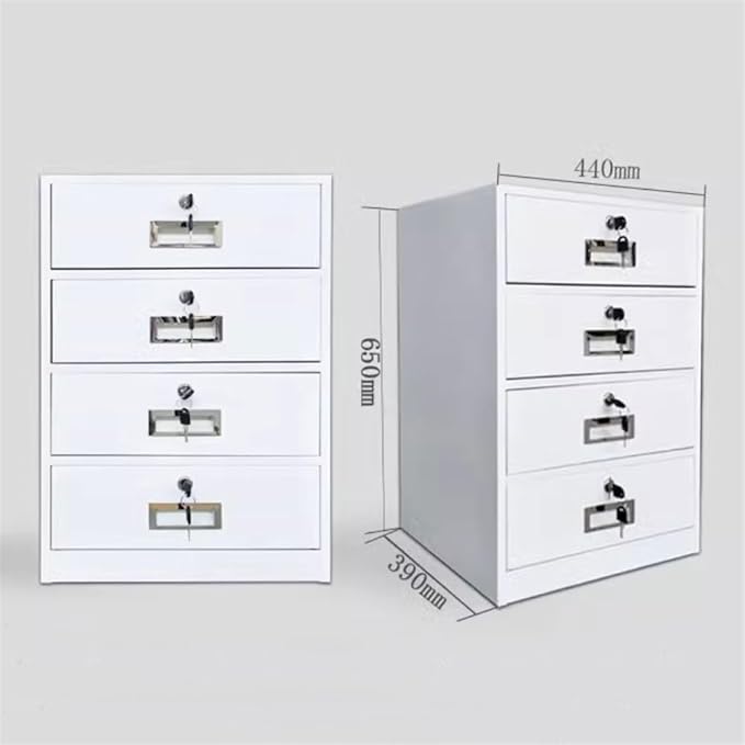 Office Storage File Cabinet Filing Cabinet Small Short Cabinet with Locking Drawer Under The Desk Activity Cabinet 4 Drawer Data Office Cabinet Bedside Small Cabinet TinBlackOne Size