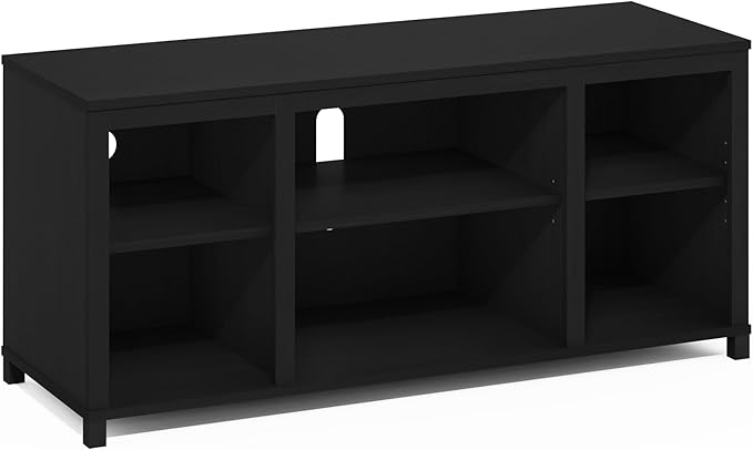 Furinno Classic TV Stand Entertainment Center TV Console for TV up to 55 Inch with Shelves for Living Room Bedroom Americano