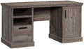 Sauder Aspen Post Engineered Wood Computer Desk in Pebble Pine/Brown