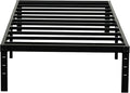 Twin XL Bed Frame 18 inch Tall 3500lbs Heavy Duty Metal Platform with Steel Slats Support 18-inch Bedframe with Ample Storage No Box Spring Needed Sturdy and Noise-Free Black