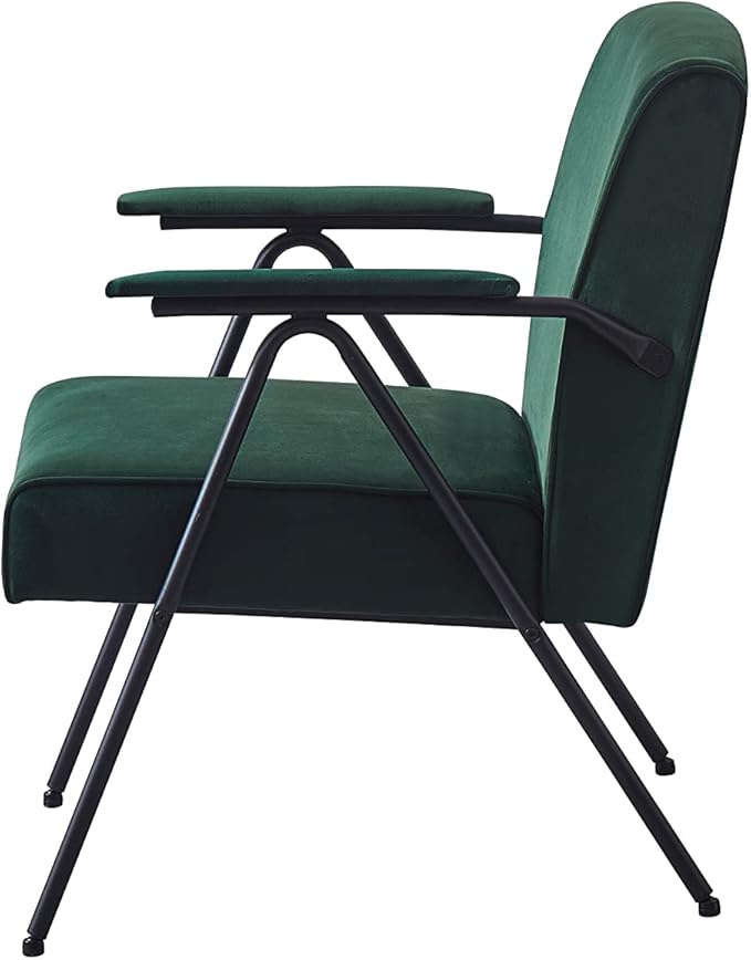 Generic Cloth Leisure Black Metal Frame Recliner for Living Room and Bedroom Green