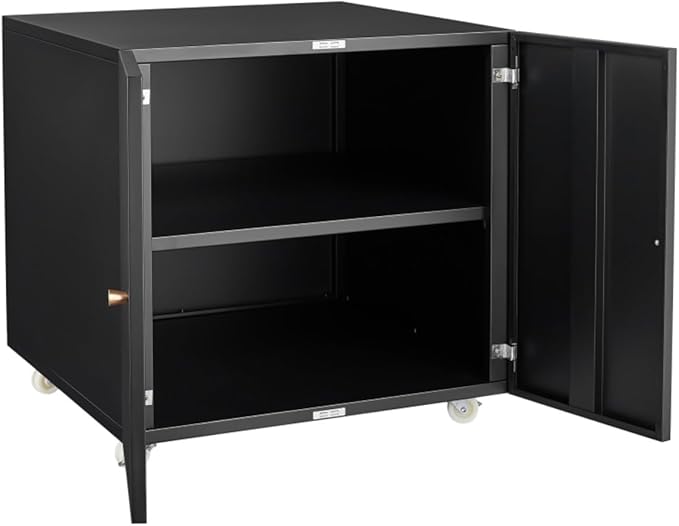 Mobile Printer Stand with Storage 17.7 Height Under-Desk Rolling File Cabinet with Locking Wheels &amp Adjustable Shelf Small Office Cart for Home