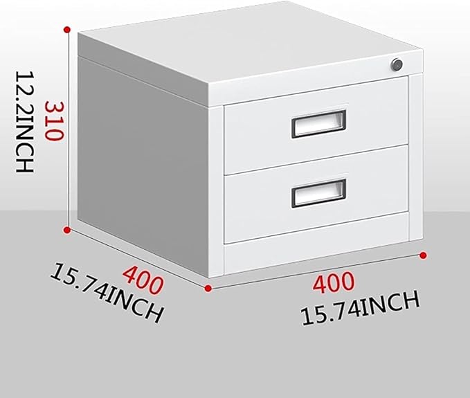 Aimeryup 2-tier/3-tier/4-tier File Cabinet Metal Clip with Drawer Desk Cabinet Storage Study Office Hotel Lounge(Size:40X40X31CMColor:A)