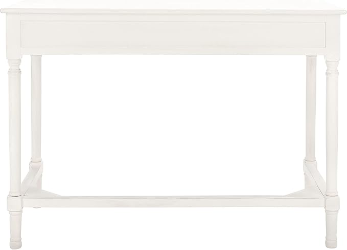 SAFAVIEH Home Collection Mckinlee Distressed White 2-Drawer Computer Table Office Desk Table