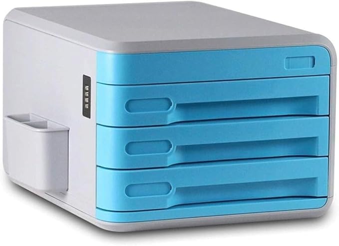CHEFFS Desk File Cabinet File Manager- Desktop Storage Box - with Password Lock Drawer Type Multi-Layer File Cabinet OfficeHomeMall(D)